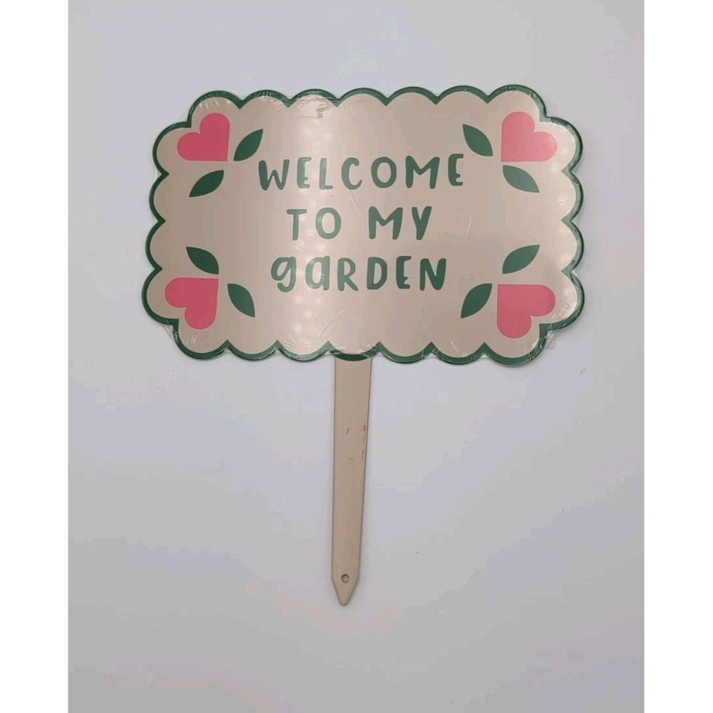 Target Bullseye's Playground Metal Welcome To My Garden Lawn Yard Sign Stake